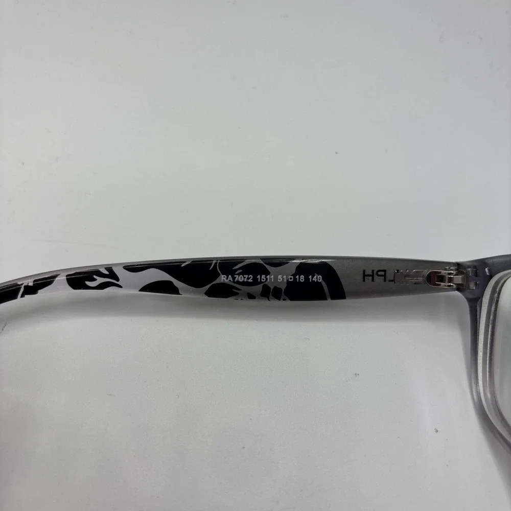 Ralph Lauren Eyeglasses Womens Grey Ombre Floral RA7072 1511 51-18-140mm #C287